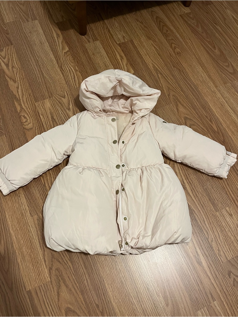 Armani Baby Puffer Coat - Blush Pink, Size 36M (3T)
